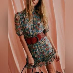 Sezane floral mini dress Sz 44